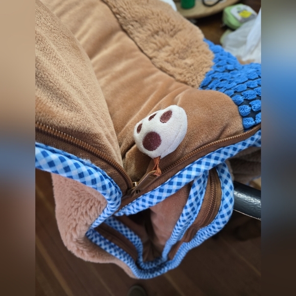 Hug Fun Animal Slumber Kids Brown Puppy Dog Plush Cozy Nap Sleeping Bag 66"x28" - Picture 6 of 6